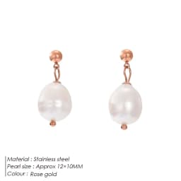 Luxury Pearl Hoop Earrings Minimalist 18K Gold Plated Pearl Charms Earrings for Girls Trendy Anniversary Birthday Jewelry Gift