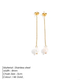 Luxury Pearl Hoop Earrings Minimalist 18K Gold Plated Pearl Charms Earrings for Girls Trendy Anniversary Birthday Jewelry Gift