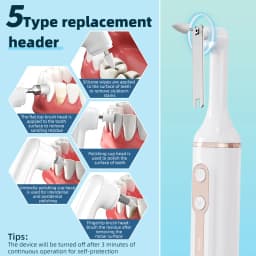 Home Electric Teeth Whitening Kit & Electric Tooth Polisher Five-Brush-Head Teeth Polishing & Stain Removal