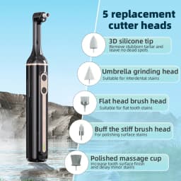 Home Electric Teeth Whitening Kit & Electric Tooth Polisher Five-Brush-Head Teeth Polishing & Stain Removal