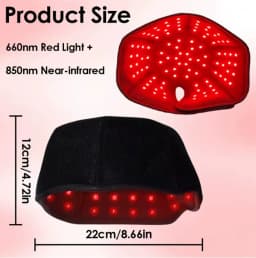 660nm 850nm Near Infrared LED Red Light Therapy Hat Device for Hair Growth Cap Prevant Loss Head Relaxation Relief Scalp
