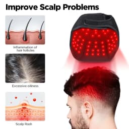 660nm 850nm Near Infrared LED Red Light Therapy Hat Device for Hair Growth Cap Prevant Loss Head Relaxation Relief Scalp