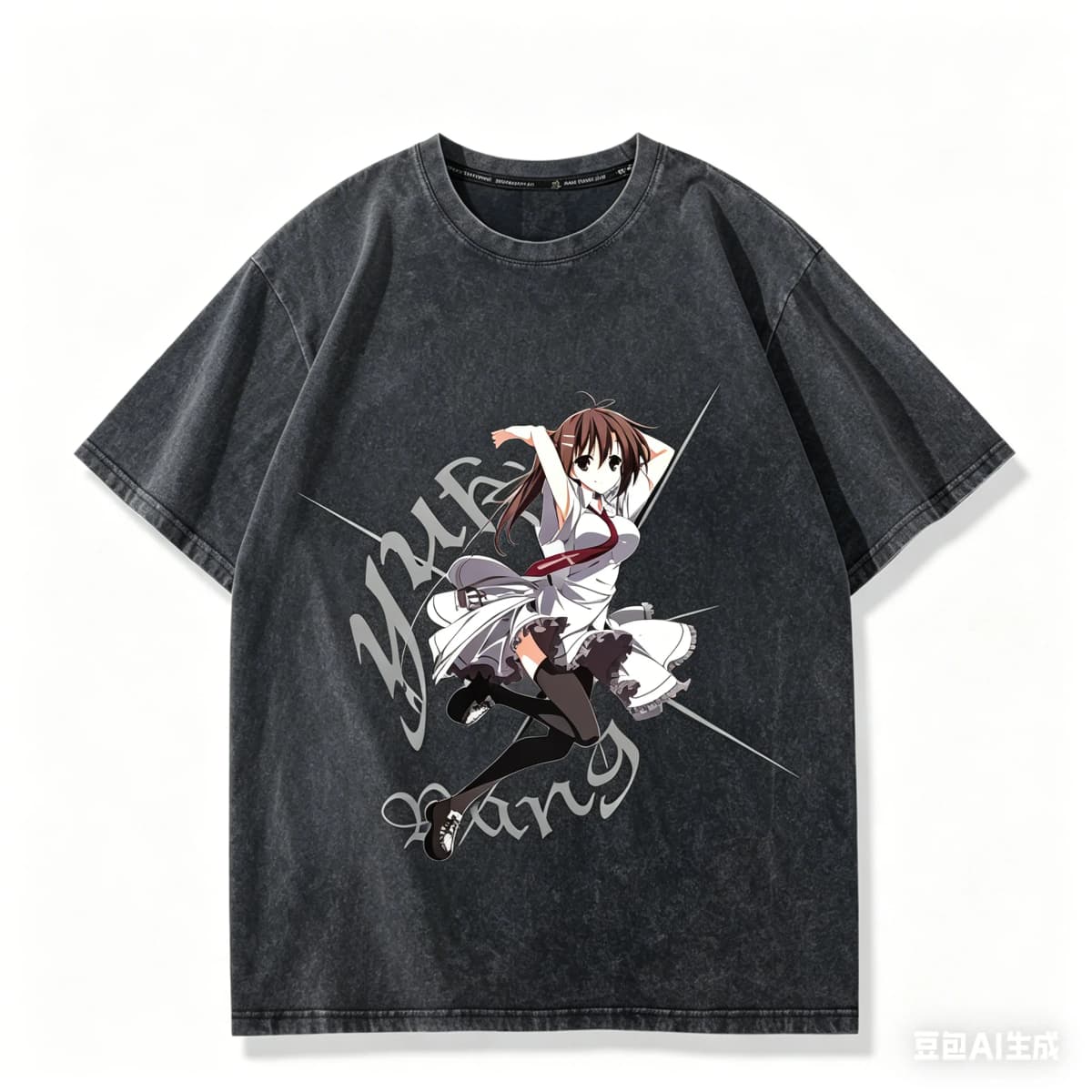 Wonderful Everyday Down the Rabbit-Hole Washed T-shirt personality Clothes New Model Anime T-shirt Year round clothing Oversized