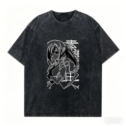Wonderful Everyday Down the Rabbit-Hole Washed T-shirt personality Clothes New Model Anime T-shirt Year round clothing Oversized