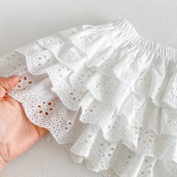 Korean-style New Summer Infant and Toddler Sweet Princess Forest Cake Pleated Skirt Check Half Skirt Versatile Dress Pants