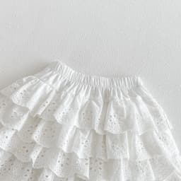 Korean-style New Summer Infant and Toddler Sweet Princess Forest Cake Pleated Skirt Check Half Skirt Versatile Dress Pants