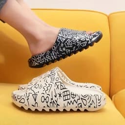 Men's Slippers Print EVA Non-slip Slides Fashion Slippers Big size Breathable Men's Slides Casual Sandals Outdoor Indoor Shoes