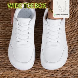 Women's Shoes Wide toe box shoes Lightweight Casual Walking Shoes White Lace-up Sneakers Plus Size Platform Vulcanized Shoe