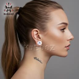 KUBOOZ Stainless Steel Triangle Zircon Ear Tunnels Plugs Screw Fit Ear Expanders Stretchers Gauge Body Piercing Jewelry 2PCS
