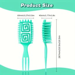1pc Wet Curly Hair Brush, Defining Curl Detangler, for Blow Drying, Trident Handle Reduced Hair Pulling, Styling Tool Man Woman