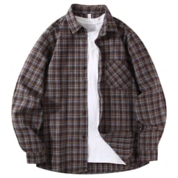 2026 Spring And Autumn New Loose Plaid Shirt Men’s Long Sleeve Button Shirt Casual Flannel Shirt Street Style Top