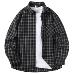 2026 Spring And Autumn New Loose Plaid Shirt Men’s Long Sleeve Button Shirt Casual Flannel Shirt Street Style Top