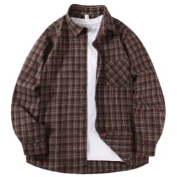 2026 Spring And Autumn New Loose Plaid Shirt Men’s Long Sleeve Button Shirt Casual Flannel Shirt Street Style Top