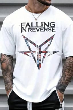 Hot Sale 2026 Falling in Reverse Band TShirt Mens Womens Cotton Tees Summer Casual Short Sleeve Round Neck Clothing Loose Trend
