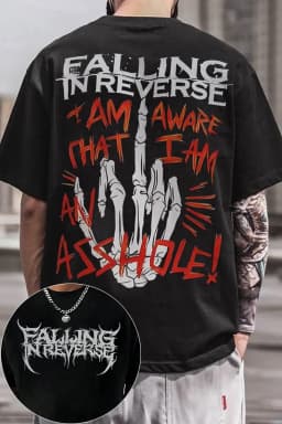 Hot Sale 2026 Falling in Reverse Band TShirt Mens Womens Cotton Tees Summer Casual Short Sleeve Round Neck Clothing Loose Trend