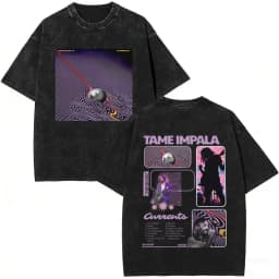 Vintage Washed Pop Rock Band Tame Impala Currents Merch 2026 T Shirts Men Women Casual Cotton Oversized Short Sleeve T-shirts