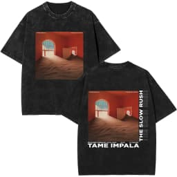 Vintage Washed Pop Rock Band Tame Impala Currents Merch 2026 T Shirts Men Women Casual Cotton Oversized Short Sleeve T-shirts