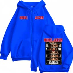 Michael Jackson King of Pop Album Cover Zip Up Hoodies Men Women Harajuku Hip Hop Jacket Sweatshirts Casual Fleece Zipper Hoodie