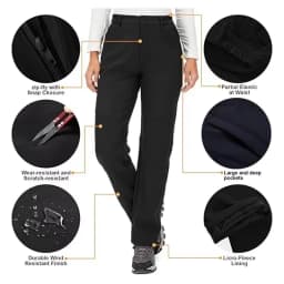 Women Winter Pants Are Warm, Waterproof, Windproof, Camping, Outdoor Travel, Mountain Climbing, Cycling, Sports Pants