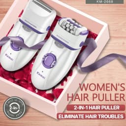 Kemei KM-2668 2-in-1 Women's Shaver Body Shaver for Full Body Shaving Women Hair Remover Electric Body Depilation Machine