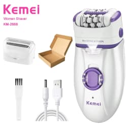 Kemei KM-2668 2-in-1 Women's Shaver Body Shaver for Full Body Shaving Women Hair Remover Electric Body Depilation Machine