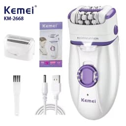 Kemei KM-2668 2-in-1 Women's Shaver Body Shaver for Full Body Shaving Women Hair Remover Electric Body Depilation Machine