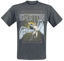Logo & Symbols Led Zeppelin Band T-Shirt 100% Cotton Graphic Tee Men Women Summer Streetwear Top