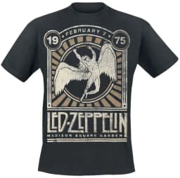 Logo & Symbols Led Zeppelin Band T-Shirt 100% Cotton Graphic Tee Men Women Summer Streetwear Top
