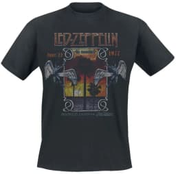 Logo & Symbols Led Zeppelin Band T-Shirt 100% Cotton Graphic Tee Men Women Summer Streetwear Top