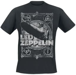 Logo & Symbols Led Zeppelin Band T-Shirt 100% Cotton Graphic Tee Men Women Summer Streetwear Top
