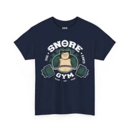 Pokémon Snore Gym Snorlax Pure Cotton T-shirt for Men Women Anime Style Fashion Comfortable Casual Short Sleeved T-shirt