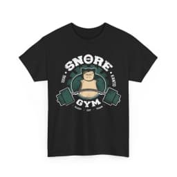 Pokémon Snore Gym Snorlax Pure Cotton T-shirt for Men Women Anime Style Fashion Comfortable Casual Short Sleeved T-shirt
