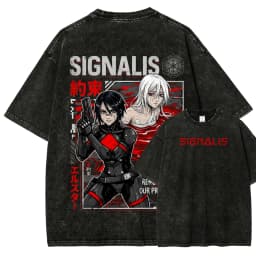 signalis Washed T-shirt 2026 New Model personality Clothes shirt Year round clothing Streetwear Trendy high quality hot product