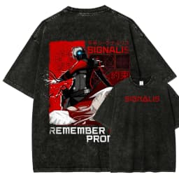 signalis Washed T-shirt 2026 New Model personality Clothes shirt Year round clothing Streetwear Trendy high quality hot product