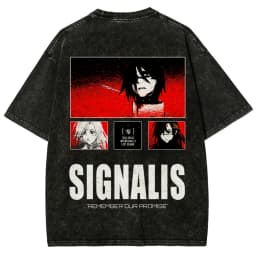 signalis Washed T-shirt 2026 New Model personality Clothes shirt Year round clothing Streetwear Trendy high quality hot product