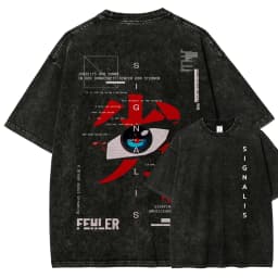 signalis Washed T-shirt 2026 New Model personality Clothes shirt Year round clothing Streetwear Trendy high quality hot product