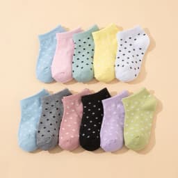 15Pairs Mixed Kid's Short Ankle Socks Sweet Cartoon Smile Heart Print Elastic Toddler Kids Socks for All Seasons