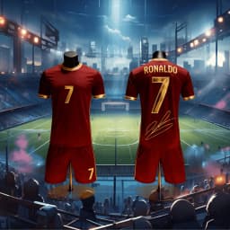 26 Cristiano Ronaldo No.7 Football Suit Set Match Training Uniform Short Sleeve Shorts Set Quick Drying Sportswear Gift Kids