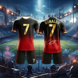 26 Cristiano Ronaldo No.7 Football Suit Set Match Training Uniform Short Sleeve Shorts Set Quick Drying Sportswear Gift Kids