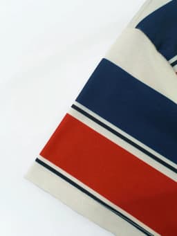 Men's Red, Yellow, and Blue Striped T-Shirt, Short-Sleeved Round Neck Casual T-Shirt, Classic Horizontal Stripe Daily Wear Top