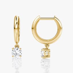 OXTAO Charm Gold/Silver Hoop Earrings Female Jewelry 14K Gold Filled Moissanite Dangle Hoop Earrings 6.5mm D VVS1 with Certified