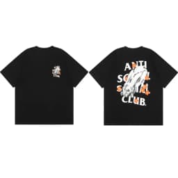 Summer Street Trend Club Graffiti Letter Gradient Lightning Casual Cotton T-Shirt Men's and Women's Luxury Brand Top