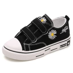 Boys Girls Fashion Board Shoes Kids Student Hook and Loop Slip on Casual Canvas Shoes Children Soft Sole Non Slip Comfort Shoes