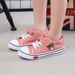 Boys Girls Fashion Board Shoes Kids Student Hook and Loop Slip on Casual Canvas Shoes Children Soft Sole Non Slip Comfort Shoes