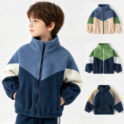 Boys Jackets for Kids 1 to 2 3 4 5 6 7 Years Winter Toddler Boy Polar Fleece Thicke Warm Outerwear Zipper Coats Children Clothes
