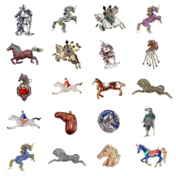 Baroque Luxury Horse and Unicorn Design Brooches for Men and Women, Jewelry and Accessories, Wedding, Holiday, and Party Gifts