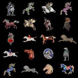 Baroque Luxury Horse and Unicorn Design Brooches for Men and Women, Jewelry and Accessories, Wedding, Holiday, and Party Gifts