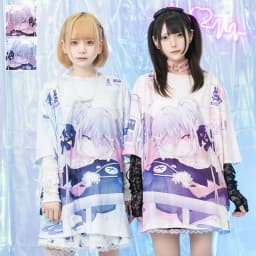 2026 Japanese Trend New Arrival Harajuku Style Sickly Girl Printed T-shirt Kids/Plus Size Loose Y2K Style Crew Neck Short Sleeve