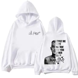 Rapper Lil Peep Merch Hoodies Men Women Clothing Hip Hop Vintage Pullovers Fashion Casual Oversized Hooded Sweatshirt Streetwear