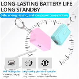 Lenovo Portable Ultrasonic Mosquito Repellent Rechargeable with LED Flashlight Mini Electronic Bug Repeller for Outdoor Camping